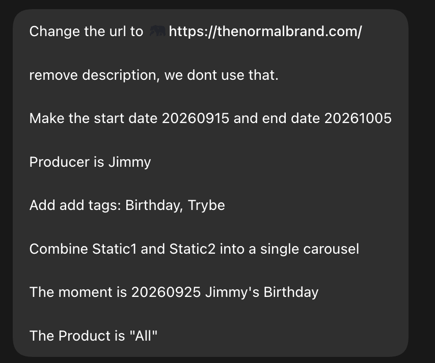 Requesting metadata and grouping changes